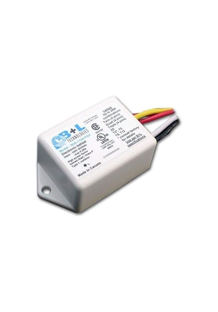 B&L Technologies NU6-1128-PSX Compact Fluorescent Ballast - 120 Volt Electronic Ballast